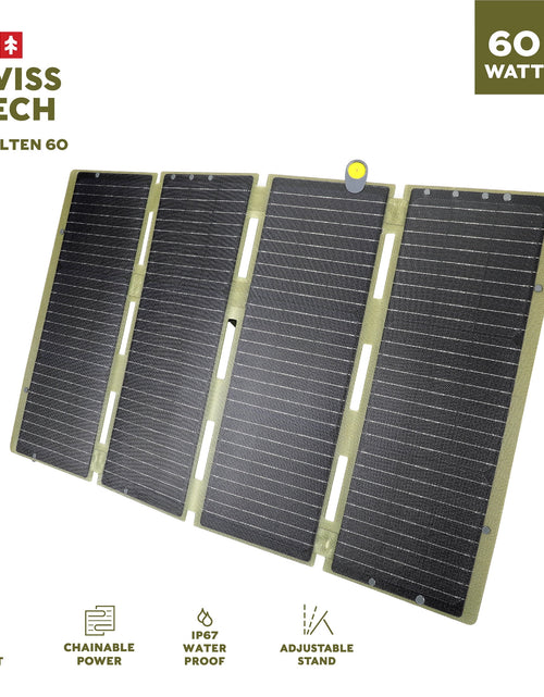 Load image into Gallery viewer, 60W Foldable Solar Panel, USB-A and USB-C, Phone Charger, Waterproof, Emergency, Solar Panel Only
