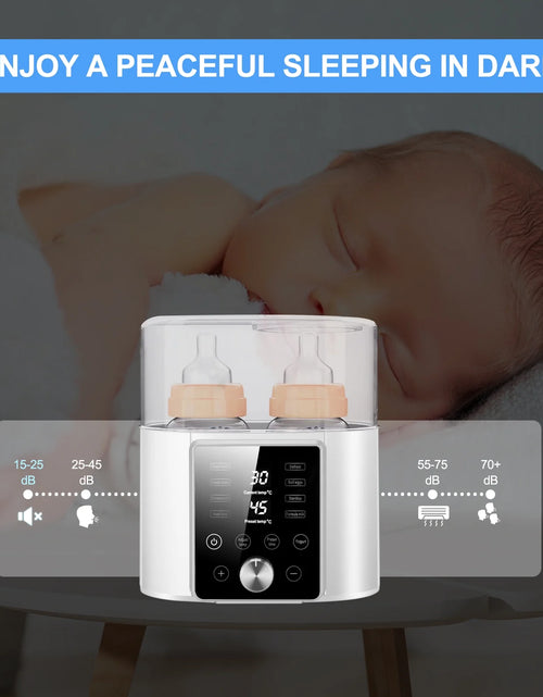 Load image into Gallery viewer, Baby Bottle Warmer, 12 in 1 Babies Fast Milk Warmer &amp; Sterilizer Double Food Heater &amp; Defrost Bpa-Free with LCD Display, Timer &amp; 24H Temperature Control for Breastmilk &amp; Formula
