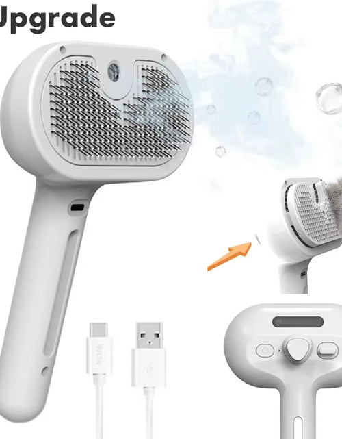 Load image into Gallery viewer, 3-In-1 Dog Hair Brush Cat Hair Brush Electric Pet Cleaning Brush Steam Spray Brush Massage Hair Removal Comb Anti-Tangle Brush

