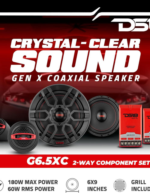 Load image into Gallery viewer, GEN-X6.5C Component Set - 6.5", 2-Way, 150W Max, 50W RMS, Black Paper Cone, Tetorn Dome Tweeters, 4 Ohms - Clarity Unparalled by Other Speakers in Their Class (2 Speakers) (GENX65C)
