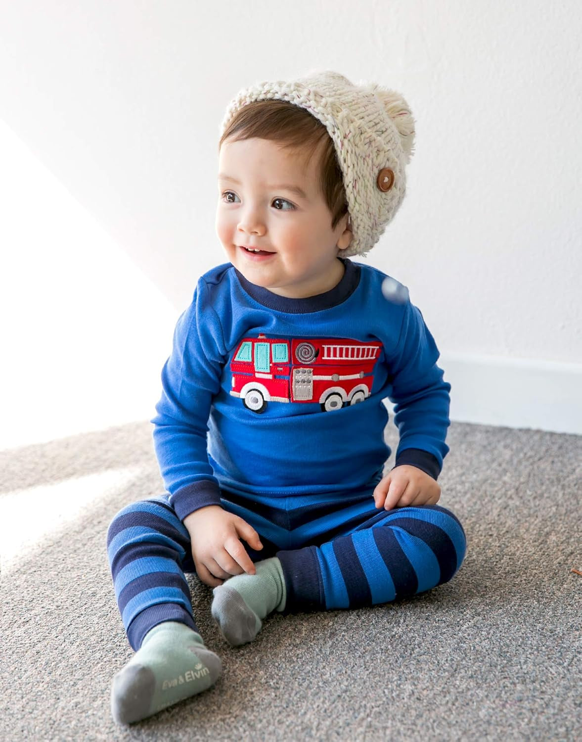 Toddler Kids Boys Girls 100% Cotton Jaws Truck Dino Snug Fit Sleepwear Pajama Pjs Set