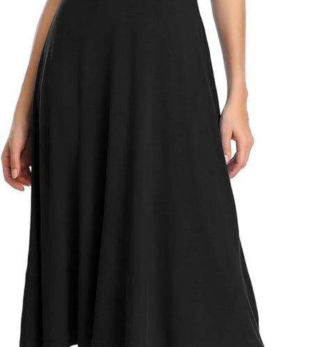 Women'S Short Sleeve Waisted Slim Fit Midi Dress