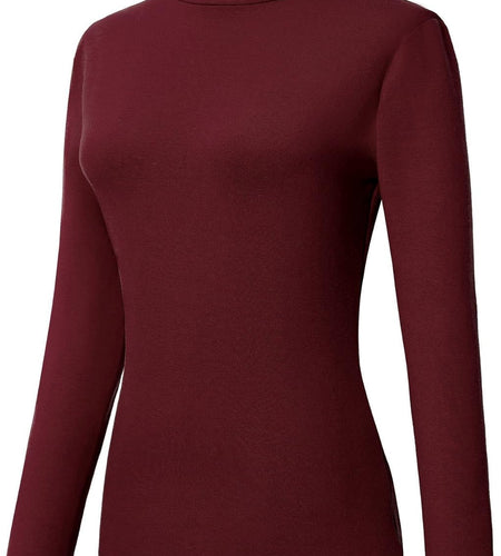 Women'S Solid Turtleneck Long Sleeve Sweatshirt