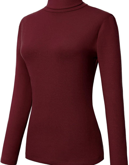 Load image into Gallery viewer, Women'S Solid Turtleneck Long Sleeve Sweatshirt
