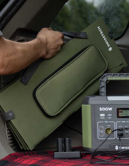 Load image into Gallery viewer, 60W Foldable Solar Panel, USB-A and USB-C, Phone Charger, Waterproof, Emergency, Solar Panel Only
