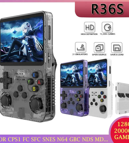 R36S Handheld Game Console 3.5 Inch IPS Screen Retro Game Console Linux System Screen Portable Pocket Video Player