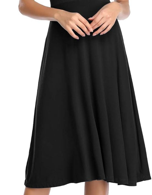 Load image into Gallery viewer, Women'S Short Sleeve Waisted Slim Fit Midi Dress
