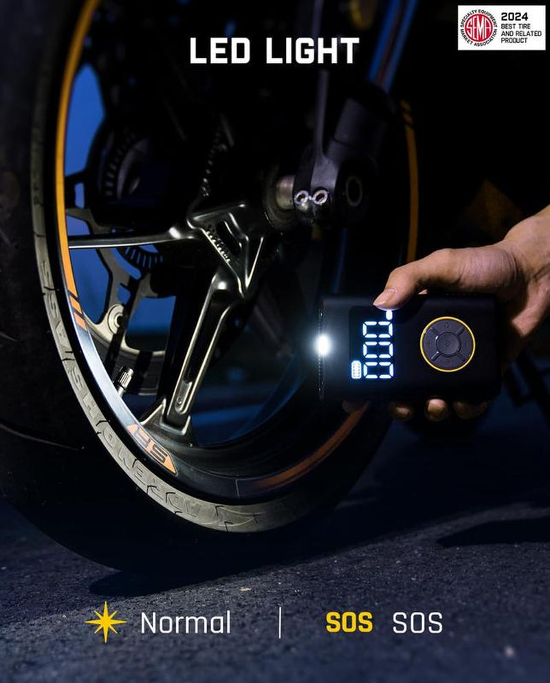 Portable Tire Inflator: Smart ON/OFF Hose Design