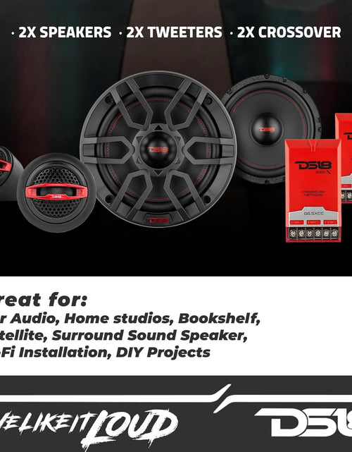 Load image into Gallery viewer, GEN-X6.5C Component Set - 6.5", 2-Way, 150W Max, 50W RMS, Black Paper Cone, Tetorn Dome Tweeters, 4 Ohms - Clarity Unparalled by Other Speakers in Their Class (2 Speakers) (GENX65C)
