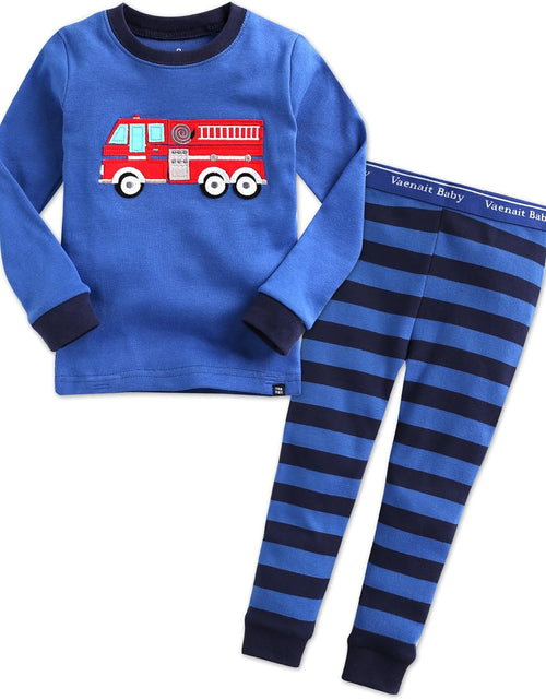 Load image into Gallery viewer, Toddler Kids Boys Girls 100% Cotton Jaws Truck Dino Snug Fit Sleepwear Pajama Pjs Set
