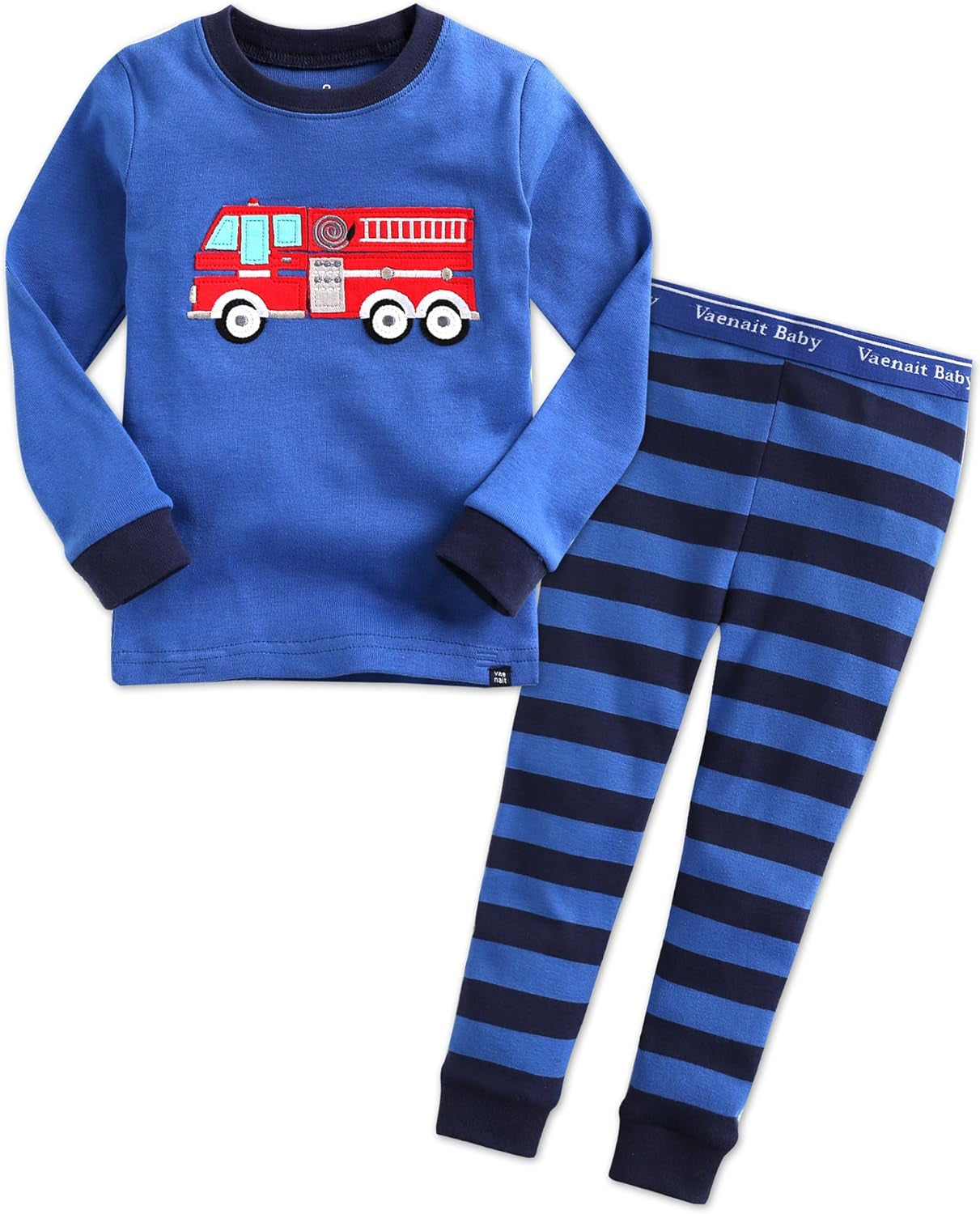 Toddler Kids Boys Girls 100% Cotton Jaws Truck Dino Snug Fit Sleepwear Pajama Pjs Set